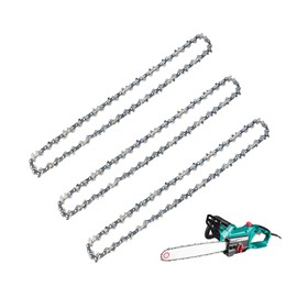 3pcs Chainsaw Chain 3/8" LP Pitch, .043" (1.1 mm) Gauge for 14" (35cm) Bar, 52 Drive Links for Chain Saw Tree Trimming Cordless Handheld Chainsaws Replacement Chain Fits Suitable for Most Chainsaws