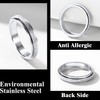 Richsteel Spinner Ring for Men Women 8 mm Wide Sandblasted