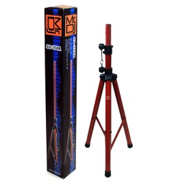 Mr. Dj SS350R Universal Heavy-Duty Pro RED Folding Tripod DJ PA Home On Stage Speaker Light Stand Adjustable 6.6' Height Stand, 3 Years Manufacturer Warranty