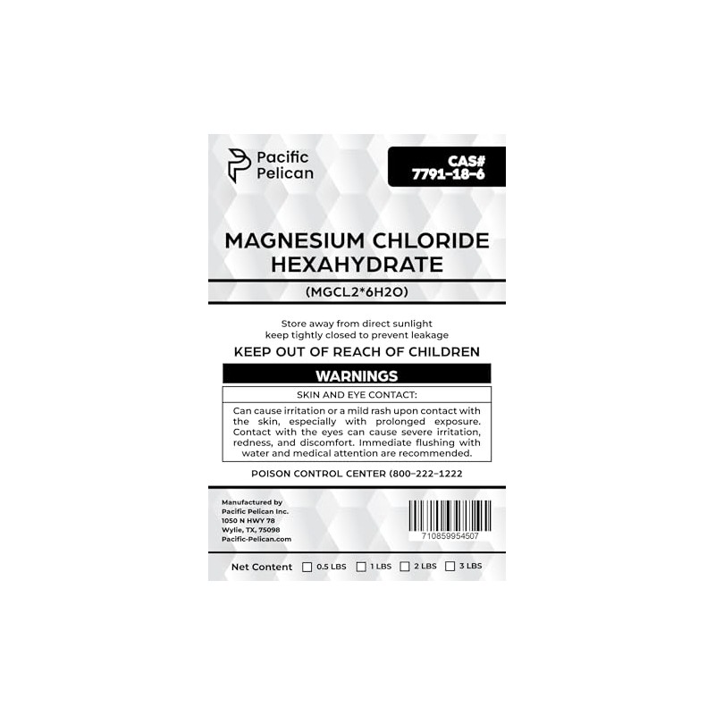 Pacific Pelican Magnesium Chloride Hexahydrate (MgCl2·6H2O) - Chemical (3lb)