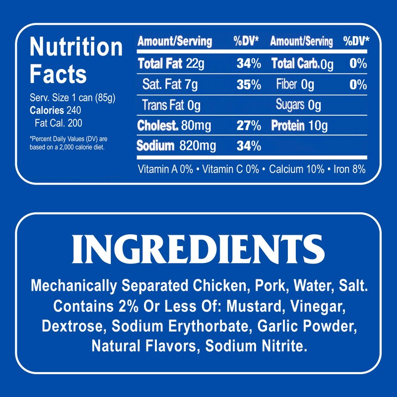 Armour Star Potted Meat, Ready to Eat Canned Meat, 10g