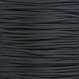 Hilo de cordón de abalorio de 3 mm de diámetro (25 pies, negro)