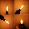 LiteHistory Dimmable 4W 2200K Amber CA10 led Bulb E12 Candelabra