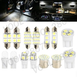 zoo3026 14Pcs LED Car Interior Light Package Kit for Dome Map License Plate Lamp Bulbs