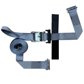 SNAP-LOC, E Track Ratchet Straps, Heavy Duty Tie Down Straps, 4,400 lb Break, 2 in 16 Ft, Polyester Strap, Zinc Plated Hardware, Grey