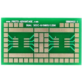 (Qty 3) Proto-Advantage SBB0002-1 SOIC-8 with 0805, 1206 SMT Adapter Breadboard - Large