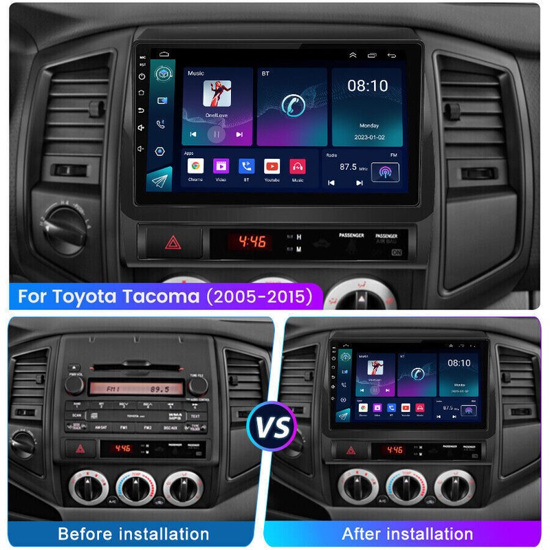 JOYINCAR For Toyota Tacoma 2005-2013 CarPlay Car Stereo 9" IPS