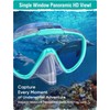 EMSINA Dry Snorkel Set,Panoramic Wide View,Anti-Fog Scuba Diving Mask,Professional Snorkeling