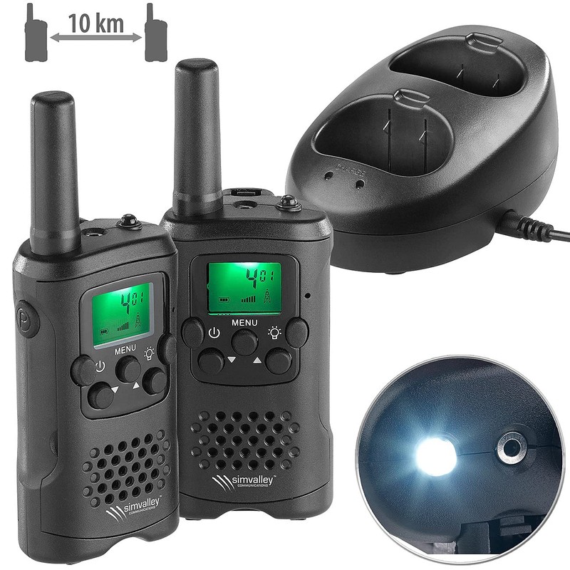 simvalley Communications Radios Set 10 KM: Set of 2 Cordless