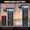 JUFINX 3000mAh 7.4V Batteries, Rechargeable Li-ion Batteries, Removable Backup Battery