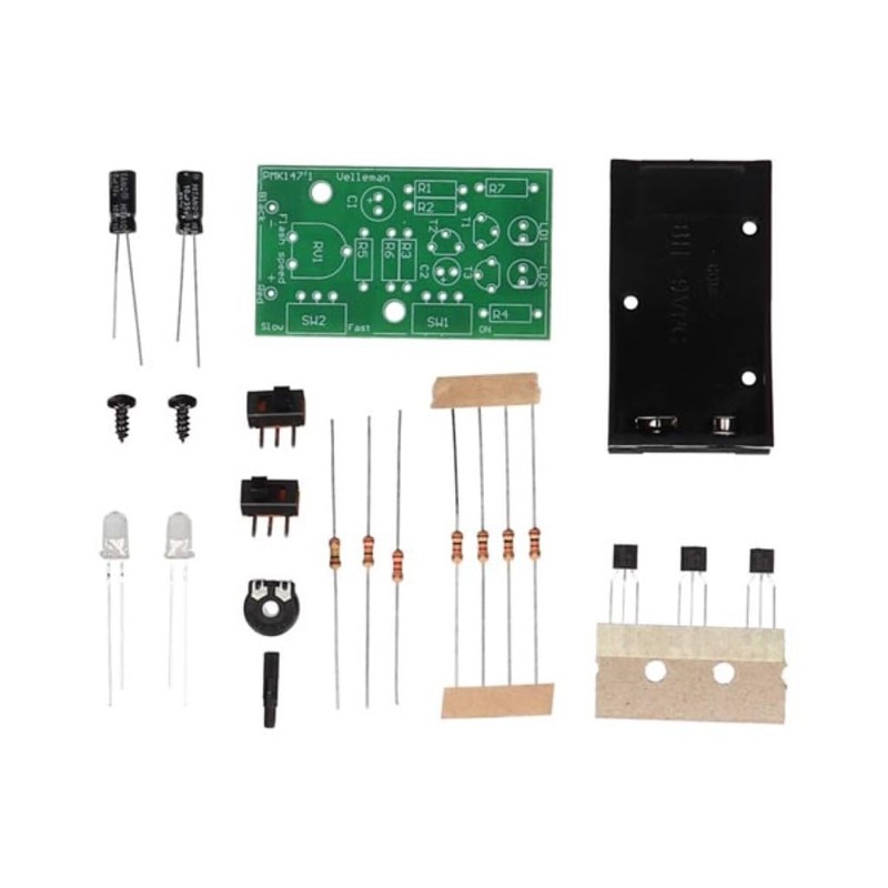 Whadda Soldering Kit Strobe with Two White LEDs