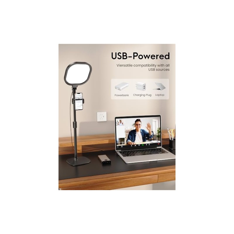 Iluminación de Zoom para videoconferencias, lámparas de oficina en casa