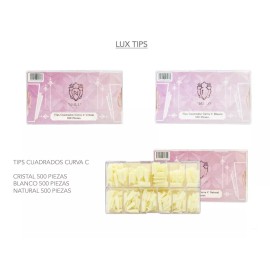 Nailux Caja De Típs Para Uñas Acrílicas Cristal