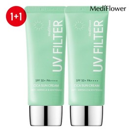 Mediflower 유브이 필터 시카 선크림 50mlx2 UV Filter Cica Sunscreen 50ml x 2