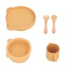 Baby Feeding Set Cute Bear Shape Soft Safe Silicone Toddler