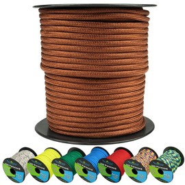 West Coast Paracord 550lb Paracord Spools – 7 Strand Type III Tactical Parachute Cord for Hiking, Camping, and Fishing – Chocolate Brown (50 ft)