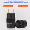 1 Pair HiFi Schuko Plug AC 16A 250V Power Cable