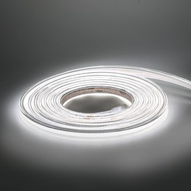 pcning COB LED Strip Light Cool White 1 m with Plug, 1 Metre 320 LEDs LED Strip IP67 Waterproof 230 V Direct Connection (Cool White, 1 M)