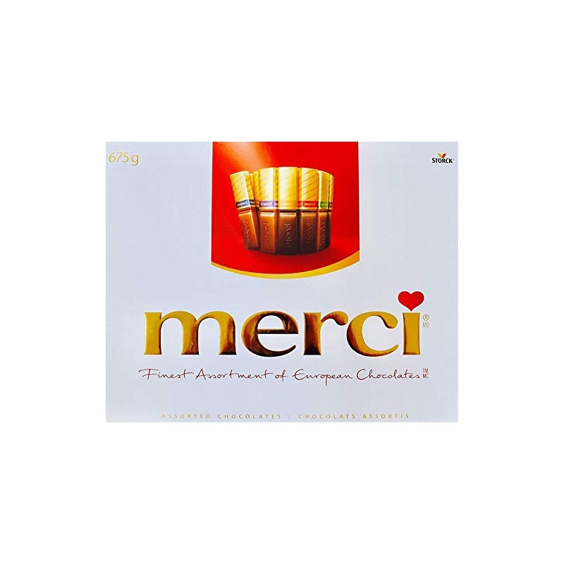 Merci Finest Assortment of European Chocolates. 675grams / 23.8 ounce
