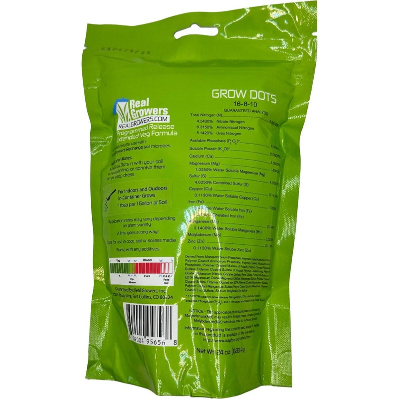 Grow Dots Extended Veg Plant Food, Single-Application, Programmed-Release Plant Nutrient