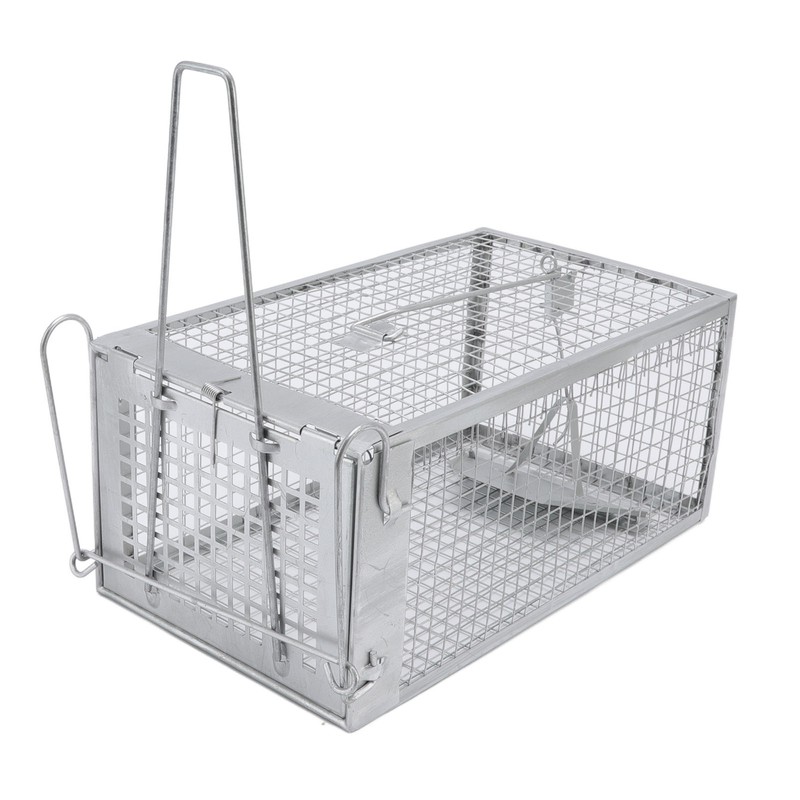 Iron Rat Mouse Trap Cage Single Door Live Animal Trap