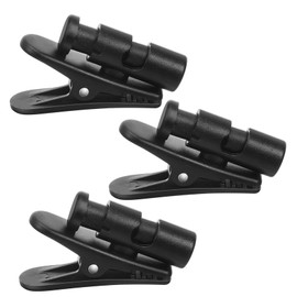 BIUDECO 3pcs Rotatable Earphone Cable Clip for Clothing Headphone Wire Holder Black Cable Clamp for Organizing Headset Wires
