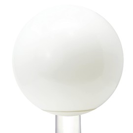 KastLite 12" Outdoor Light Post Globe Combo, Fits 3" Posts - White Acrylic Lamp Cover, White Fitter Wing Clips, 5000K LED Bulb - Modern Driveway Yard Lamppost Lighting Fixture, Outdoor Pole Lights