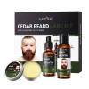 Set De 3 Piezas Cedar Beard Care Para Hombre: Hidratante