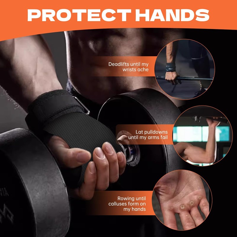 Hand Grips for CrossFit Professional Chalkless with Wrist Support Wristband