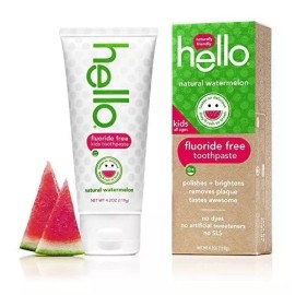Hello Oral Care Hola Oral Care Niños Fluoruro Libre Pasta De Dientes, Sandía