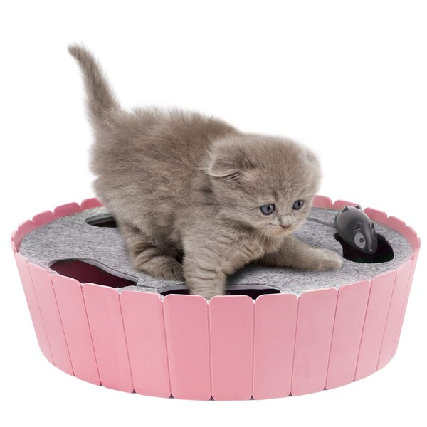 Pawaboo Interactive Toy with Running Mouse, Electronic Motion Cat Toy