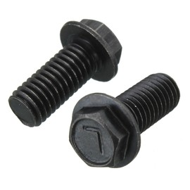 Alamor 1Pcs Saw Blade Bolt M8 X 18mm Left Hand Thread Black Metal Hex Head Flange