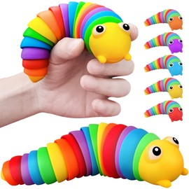 Caterpillar Decompression Toy Ocean Shark Decompression Toys, Stim Toy Decompression Fun Autism ADHD fidgeting Children's Toys Decompression Gift Adults (Rainbow Caterpillars)