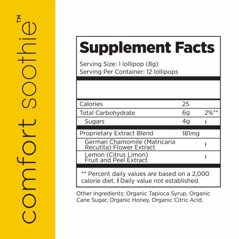 Nature Soothie Comfort Soothie Honey Lemon & Chamomile 12 Lollipops