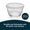 Libbey Small Glass Bowls with Lids, 6.25 ounce, Set of