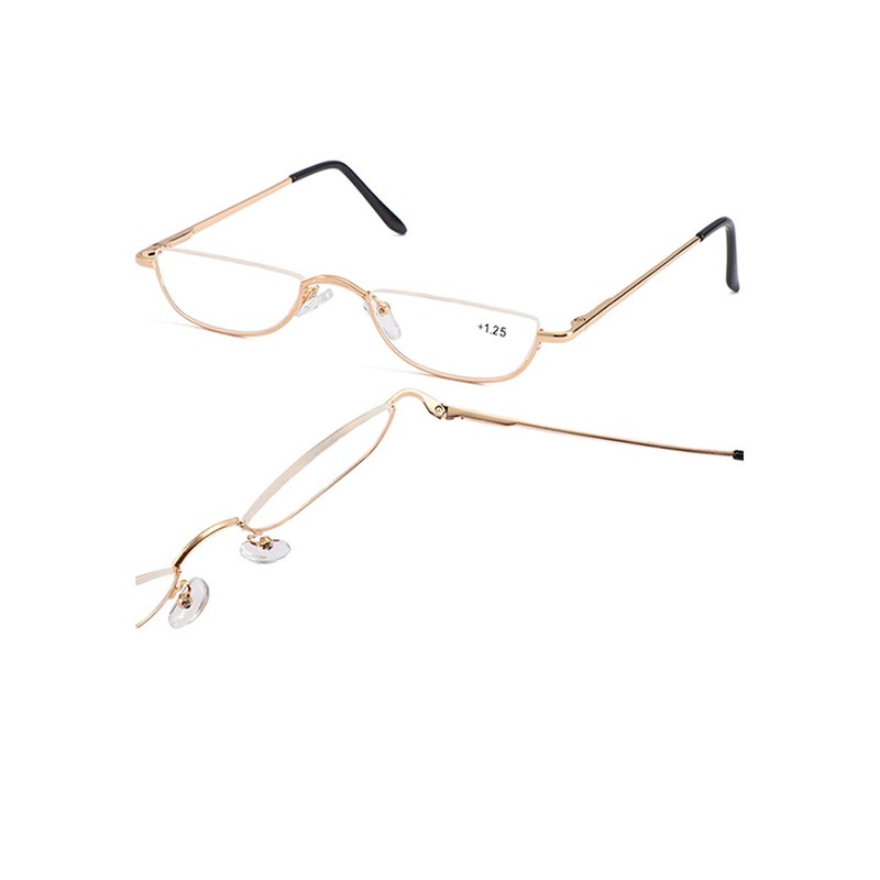 DBEFTLI Half Frame Reading Glasses - Half Moon Readers with