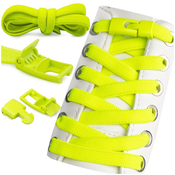 SULPO Elastic Shoelaces without Tying - 100 cm Long, Flat
