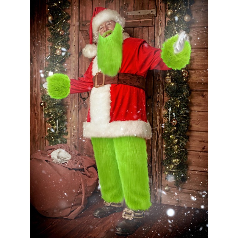 Skicuff 4 Pcs Adult Christmas Green Cosplay Costume Accessories Big