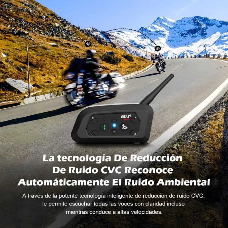 Ejeas Par De Intercomunicadores Para Cascos De Moto Ejeas V6