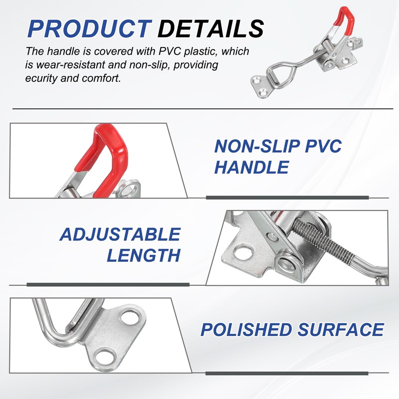 PATIKIL Toggle Latch Clamp 4002 Style, 2 Pcs Stainless Steel
