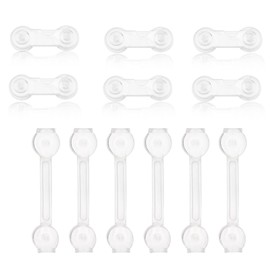TIANLIN Cabinet Locks, Pack of 12 Drawer Locks, Long Version Rotating and Bendable, Child Lock Drawers, Strong Adhesion, for Furniture Electrical Appliances (Long Short Version)