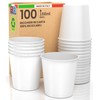 100 White Paper Cups 166ml Eco Friendly Biodegradable Disposable Cups