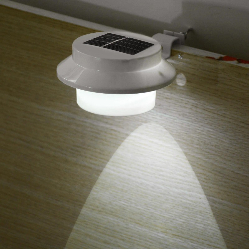 Solar Powered LED Garden Light With Bracket White Light ABS