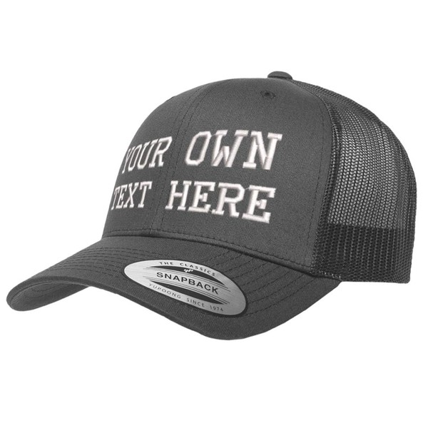 Love Sketches Embroidered Custom Hat Trucker Cap Mid Profile (Charcoal)