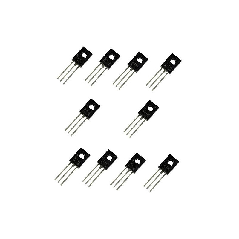 Pack of 10 PNP Transistor BD140 80V 1.5A TO126