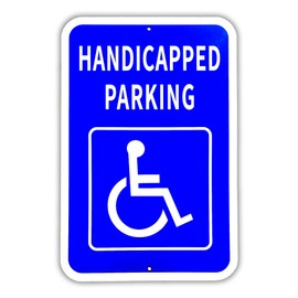 Minton Handicap Parking Sign, Handicap Signs for Parking, Large 12 x 18 Inches .040 Aluminum Ada Parking Sign, UV Protected and Weatherproof