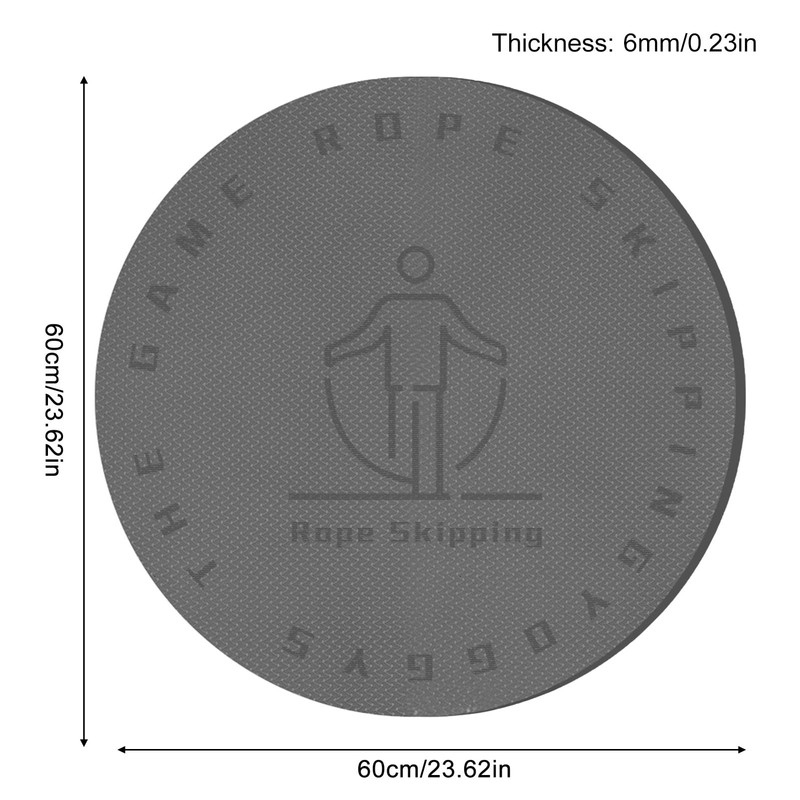 Generic Jump Rope Mat, Grey, Multi-Sport Exercise Mat, Non-Slip, Sound