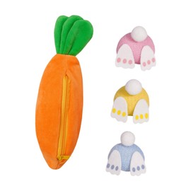 Perfeclan Easter Carrot Bunnies Toy Set Holiday Decoration Home Decor Party Favours Szenenlayout entzückender Freund Geschenke mit Reißverschlussbeutel