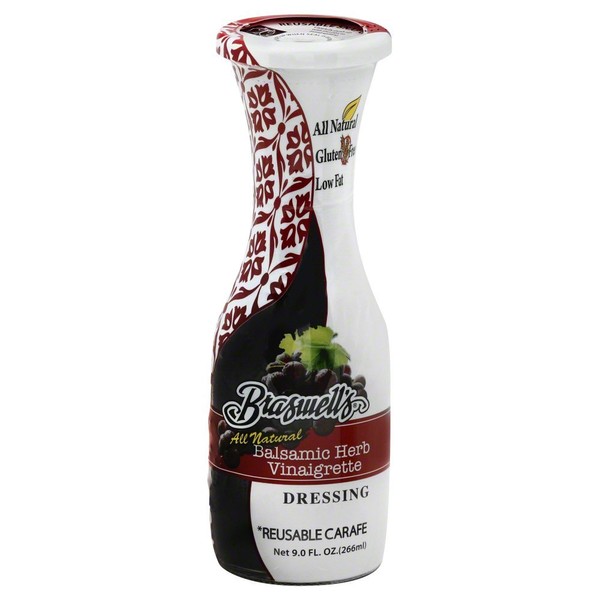 Braswell Carafe Dressing, Balsamic Herb, All Natural 9 Oz