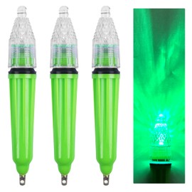 Green Underwater Fishing Light, 3 pcs / 5 pcs Deep Drop LED Waterproof Light Night Fishing Bait Lure Attractant Lamp 4.7in, 6.7in